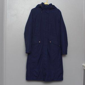 Women's Navy Hooded Coat